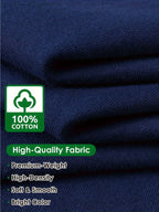 100% Cotton Printed Men's Pure Cotton Vintage T-shirt, Simple, Stylish, and Comfortable Printed Casual T-shirt 0714-S - Navy Color