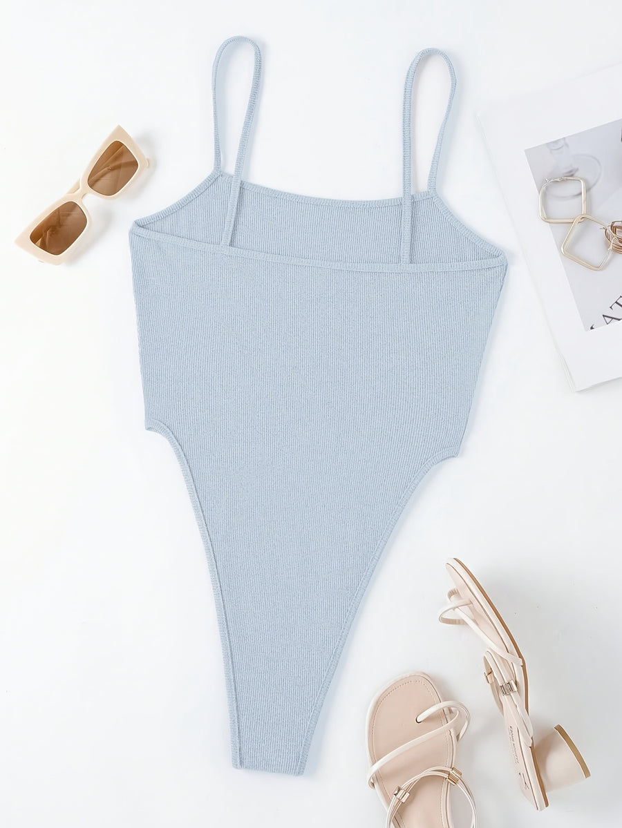 Mini Bodysuit for Women, Style - Gray Blue