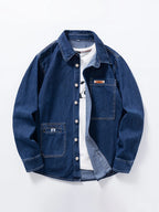 810# Men's Denim Shirt - Blue