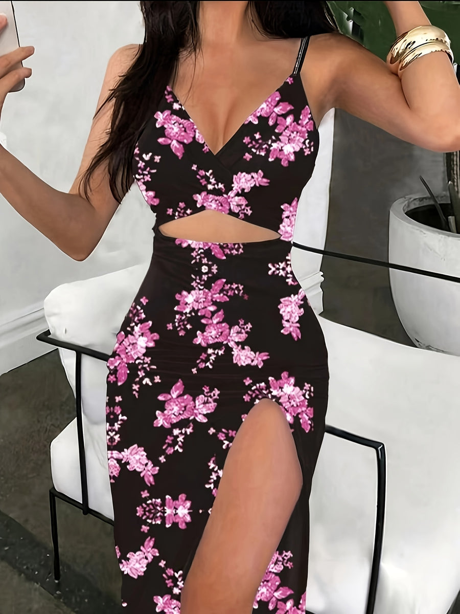Fashionable Women'S Printed Suspender Casual Comfortable Breathable Dress - Multicolor