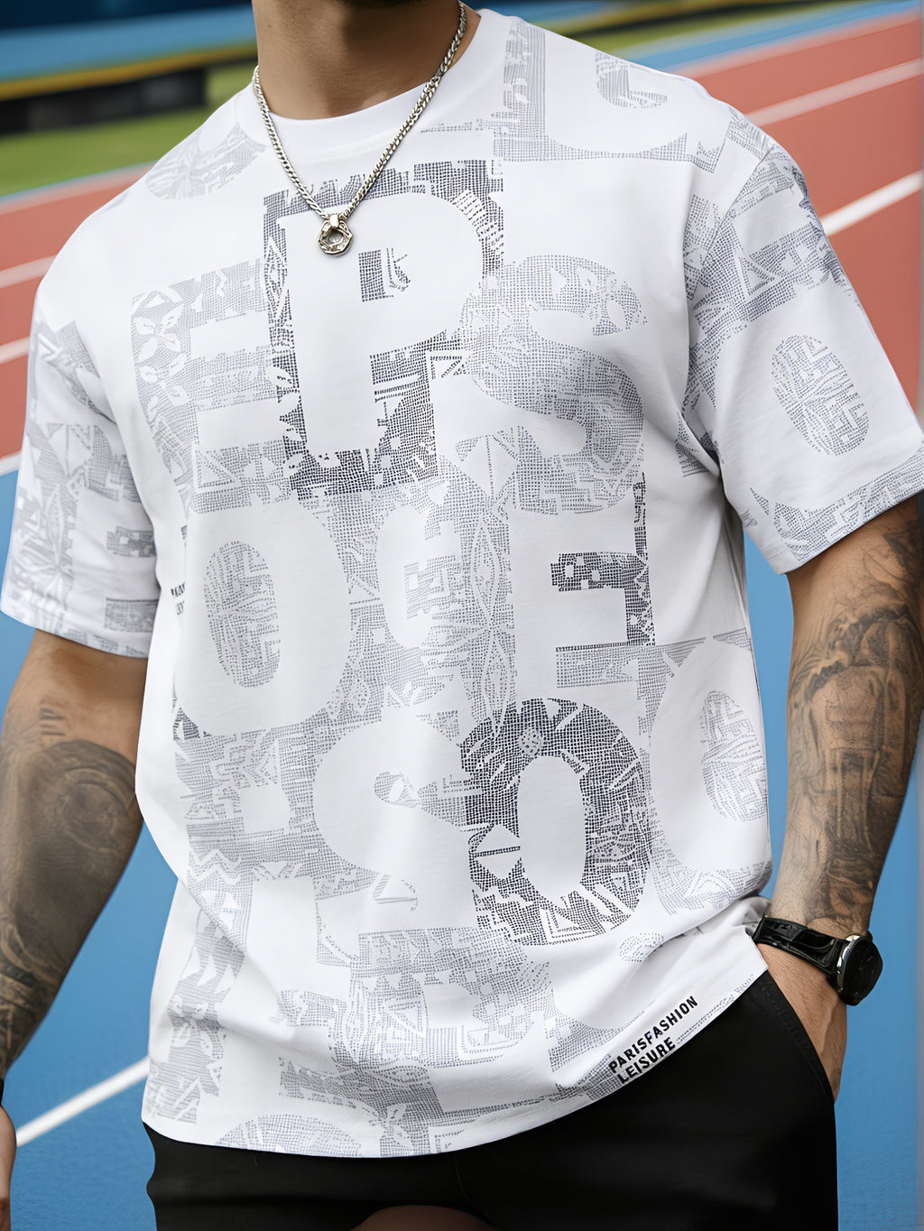 Men'S Breathable Short Sleeve T-Shirt - Summer Trendy Street Style Round Neck Tee, Casual Versatile Top for Teens And Adults, Comfortable Soft Fabric [Printed Design - Not Textured] - Mixed Color 1