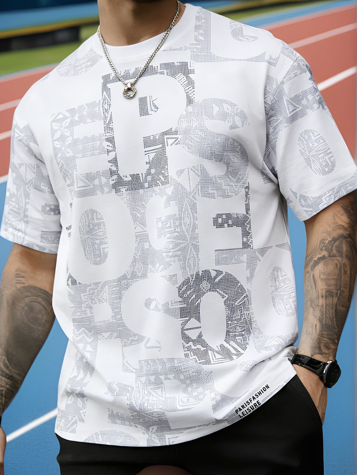 Men'S Breathable Short Sleeve T-Shirt - Summer Trendy Street Style Round Neck Tee, Casual Versatile Top for Teens And Adults, Comfortable Soft Fabric [Printed Design - Not Textured] - Mixed Color 1