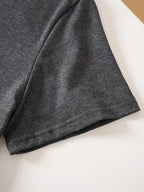 (Popular T-shirts) Spring and summer new fashion trend Women's short-sleeved round neck T-shirt versatile trendy brand short-sleeved Women's tops - Black Gray