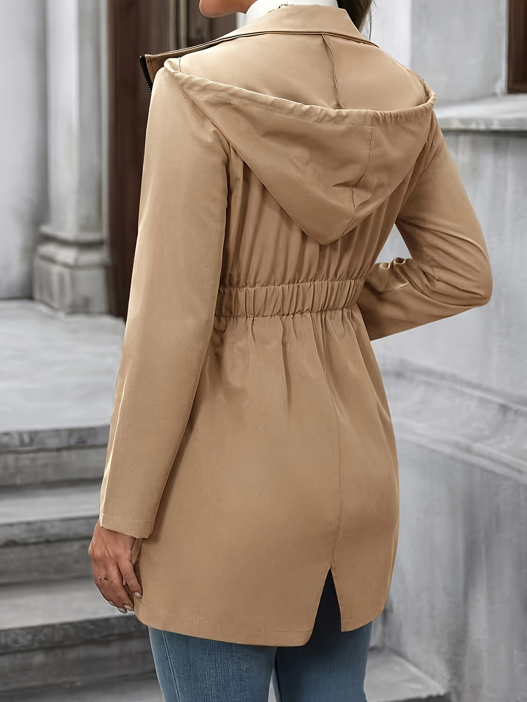 Spring and Autumn Elegant Casual Jacket Outerwear - Khaki