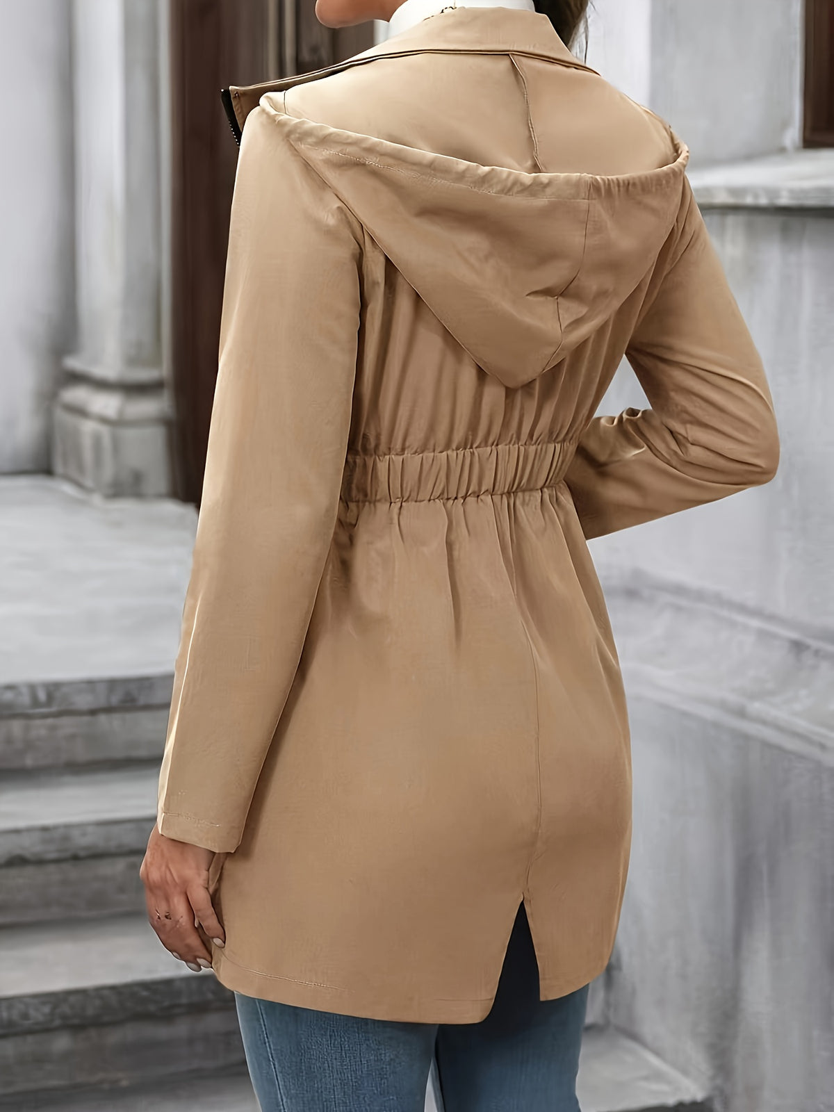 Spring and Autumn Elegant Casual Jacket Outerwear - Khaki
