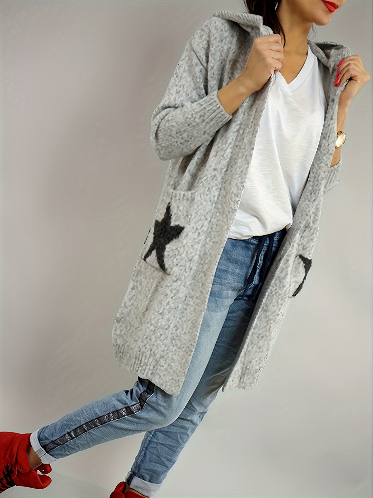 Winter Jacket,elegant Dress Women,casual Outfit for Women,winter Sweaters for Women,new Year,graphic Sweaters Women - Light Grey