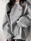 Lounge Style Minimalist Casual Fashion Small Batch Long Sleeve Top - 1.5 Gray