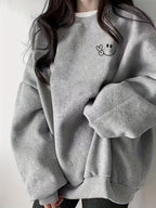 Lounge Style Minimalist Casual Fashion Small Batch Long Sleeve Top - 1.5 Gray