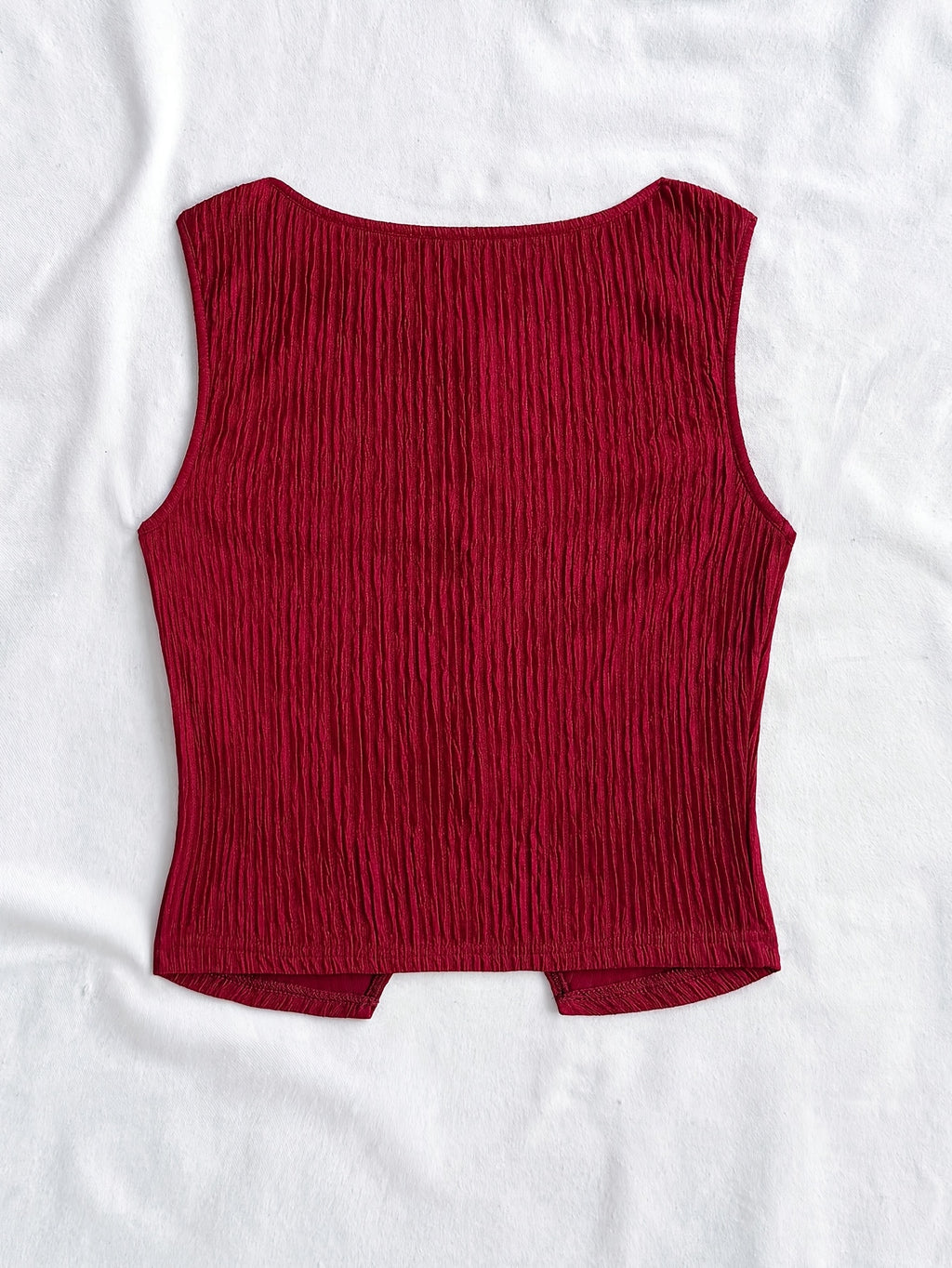 Women'S Fashion Bow Tie Decorated Vest - Burgundy