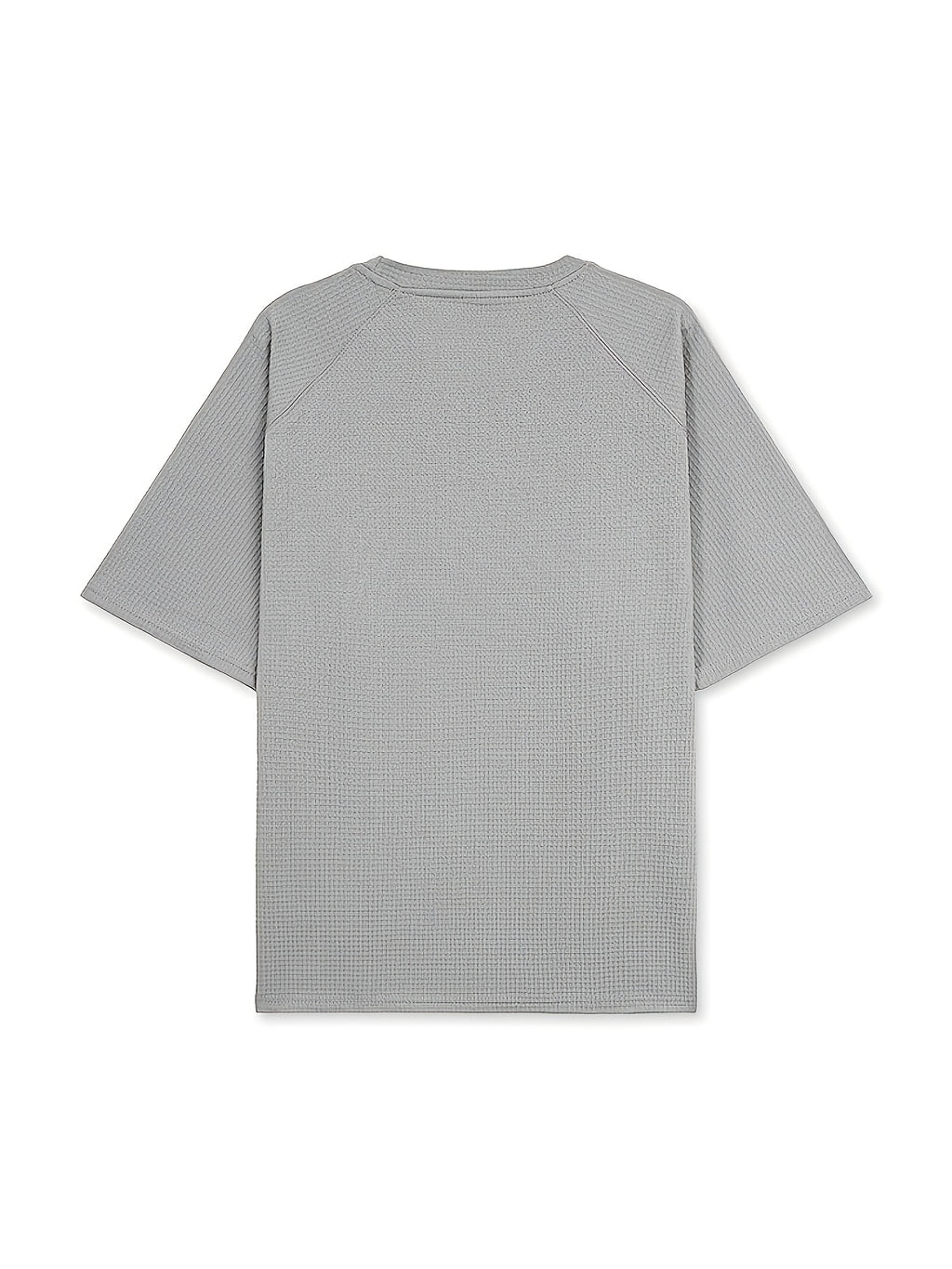 Men'S 2-pc Premium Textured T-Shirts, Casual Short Sleeve Waffle Knit And Jacquard Crew Neck Tees, Lightweight Solid Athletic Summer Tops, Breathable Workout Everyday Fashion Shirts for Men - Grey+White