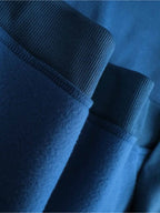 RBWY Unisex Autumn/Winter New Arrival, Fashionable and Trendy -Lined Hooded Couple's Sweatshirt, Casual Drawstring Hoodie, Long Sleeve Hooded Heat-Transfer Print Japanese Sweatshirt,  Trendy Letter Print - Peacock Blue