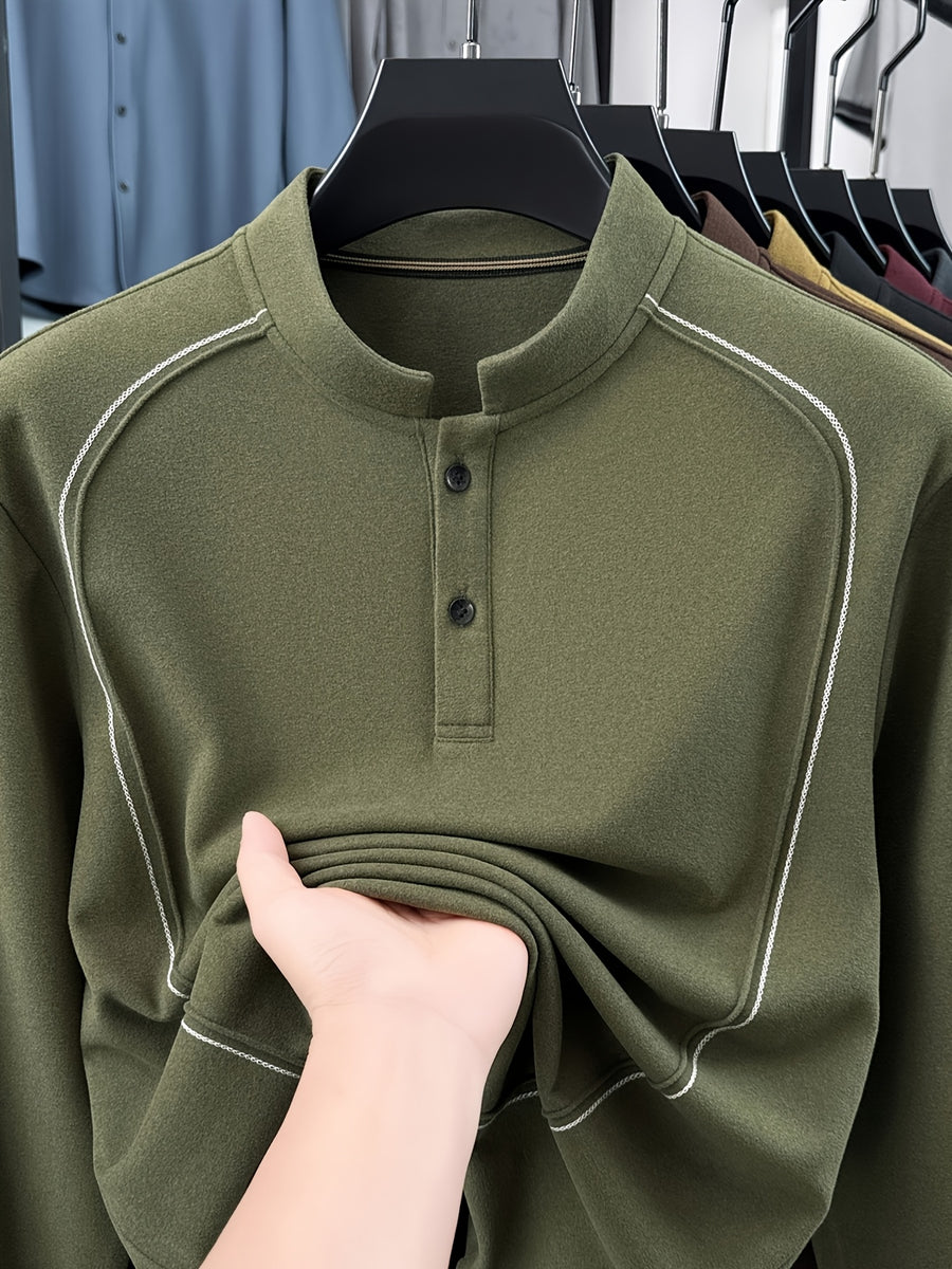 Father's Day Gift for Men 2026 Spring New Arrival Three-Layer Sweatshirt, Heavy-Duty Stitching with Double-Sided Cationic, Essential Business Commute Wear - Pine Green