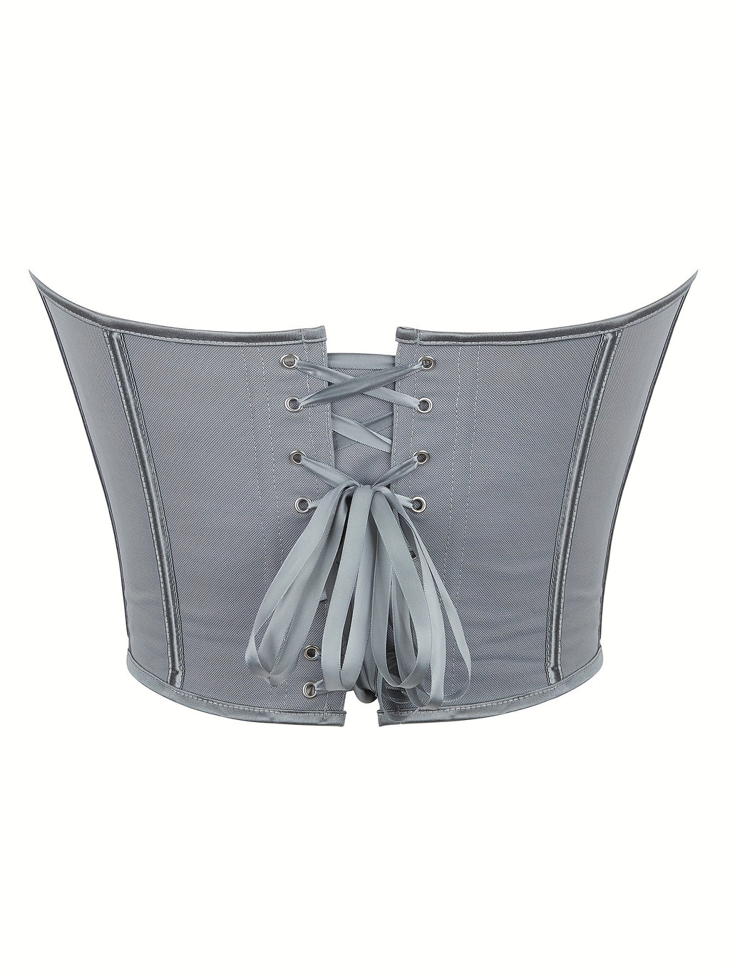 Sexy Women's Strapless Mesh Top, Breathable Double-Layer Frosted Texture, Women's Sexy Court-Style Corset Top - Grey