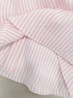 Men'S New Individual Striped Design Short Sleeve, Letter Print Pattern, Summer Lightweight Breathable Fabric, Classic Small Stand Collar, Daily Versatile Commute Essential Party Casual Outing Fashion All-Match, Trendy Shirt - Pink
