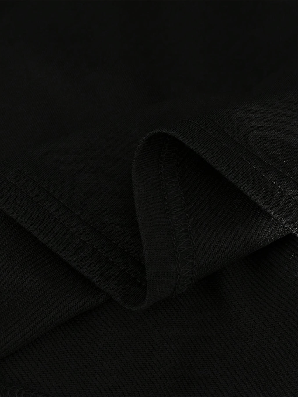 2pcs Set: Mid-length Hooded Zip-up Cardigan + High-waisted Drapey Wide-leg Pants - Black