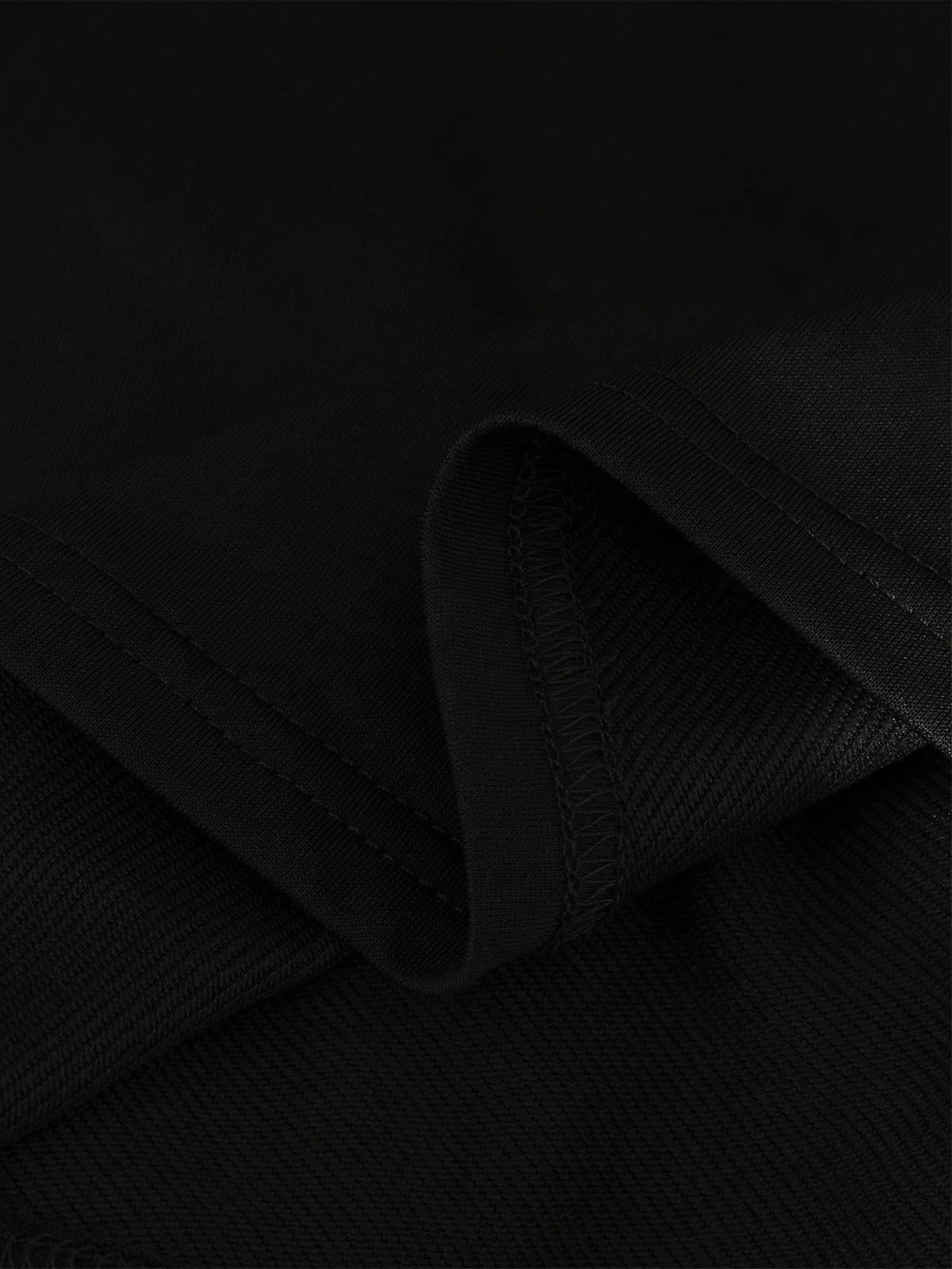 2pcs Set: Mid-length Hooded Zip-up Cardigan + High-waisted Drapey Wide-leg Pants - Black