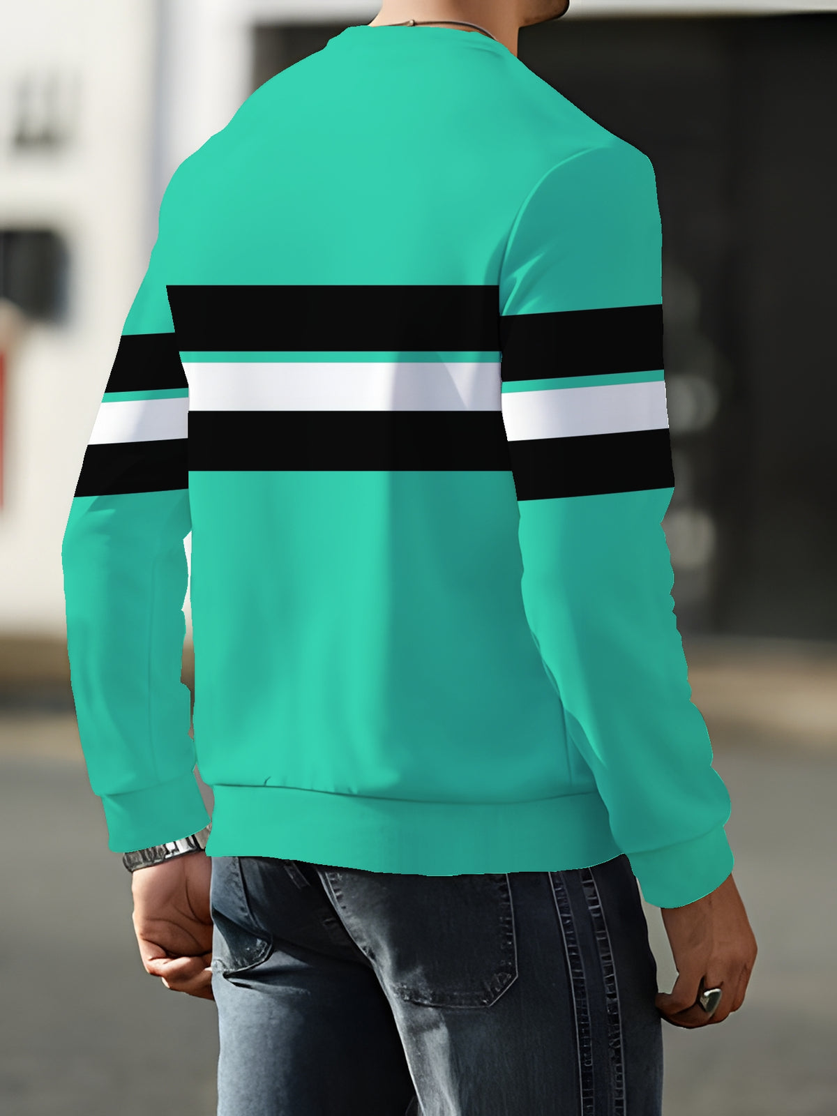 Men'S Round Neck Long Sleeve Sweatshirt, Men'S Casual All-Match Round Neck Sweatshirt - Mixed colors