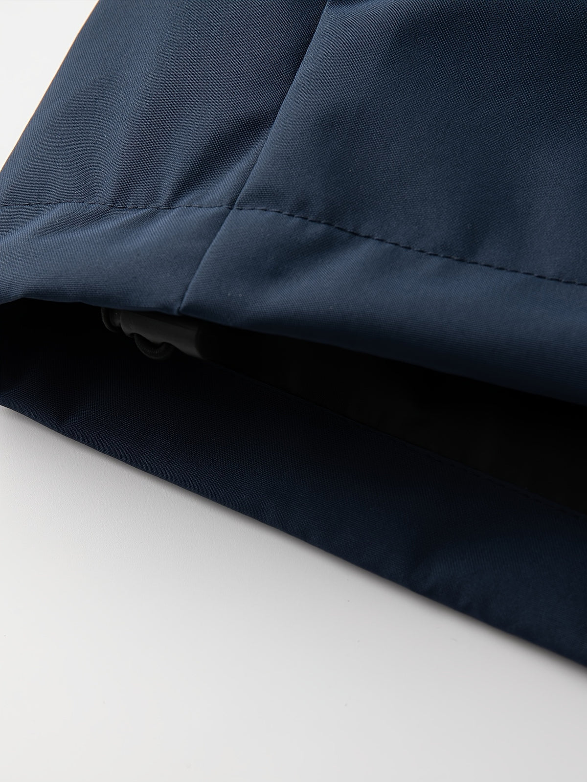 Men'S Multi-Color Racing Style Reflective Stripe Hooded Jacket, And Wear-Resistant Fabric, Multi-Pocket Design, Street Techwear Style, Casual Outing And Commute - Dark Blue