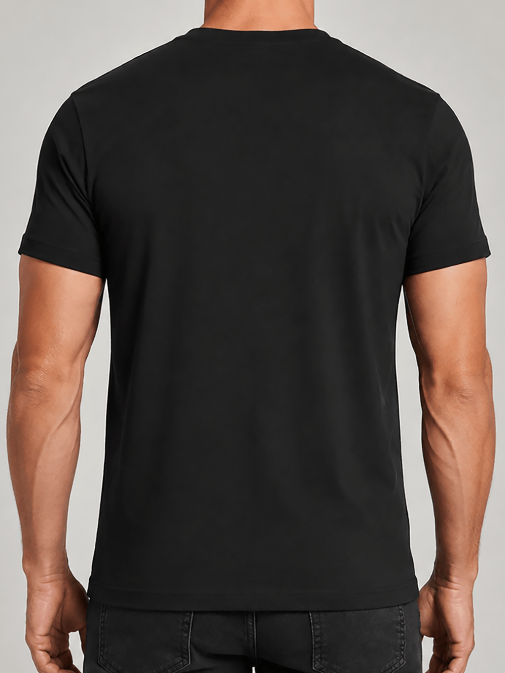 7pcs Men's Pure Cotton Short-sleeved T-shirts, Available in Black and White, Featuring Pure Color, Round Neck, Lightweight, Comfortable, Washable, and Breathable Tops, Suitable for Daily Casual Wear, Sports, Outdoor Hiking, and Work Attire - Black 7pcs