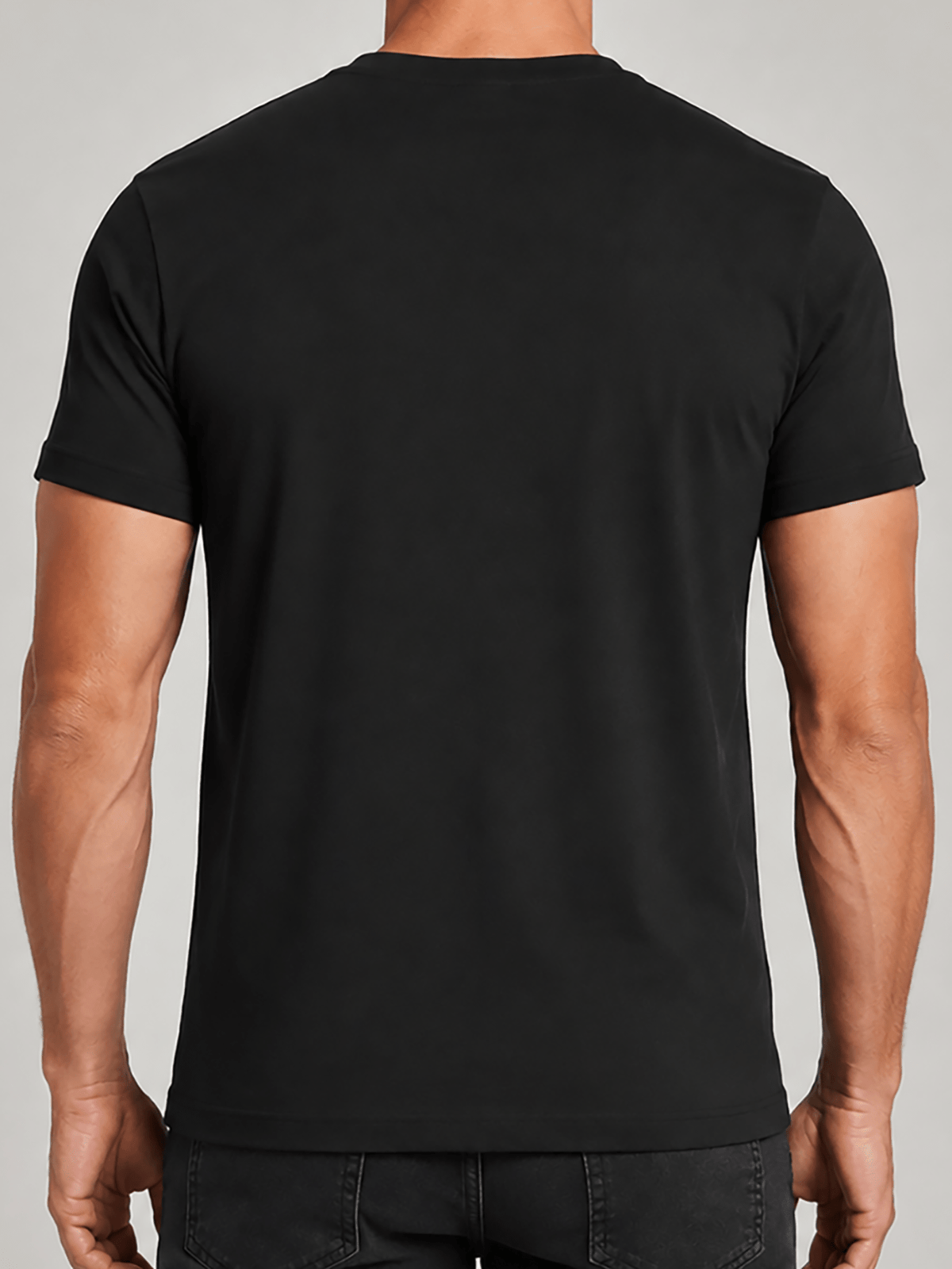 7pcs Men's Pure Cotton Short-sleeved T-shirts, Available in Black and White, Featuring Pure Color, Round Neck, Lightweight, Comfortable, Washable, and Breathable Tops, Suitable for Daily Casual Wear, Sports, Outdoor Hiking, and Work Attire - Black 7pcs