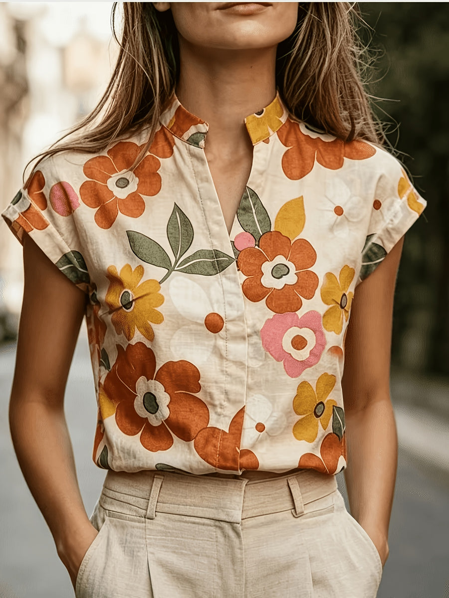BK260608009 New Women's Shirt, Suitable for Work, Weddings, Parties, Concerts, Brunch, Airports, and Daily Fashion, Also for Halloween and Christmas, Vintage Style - Apricot