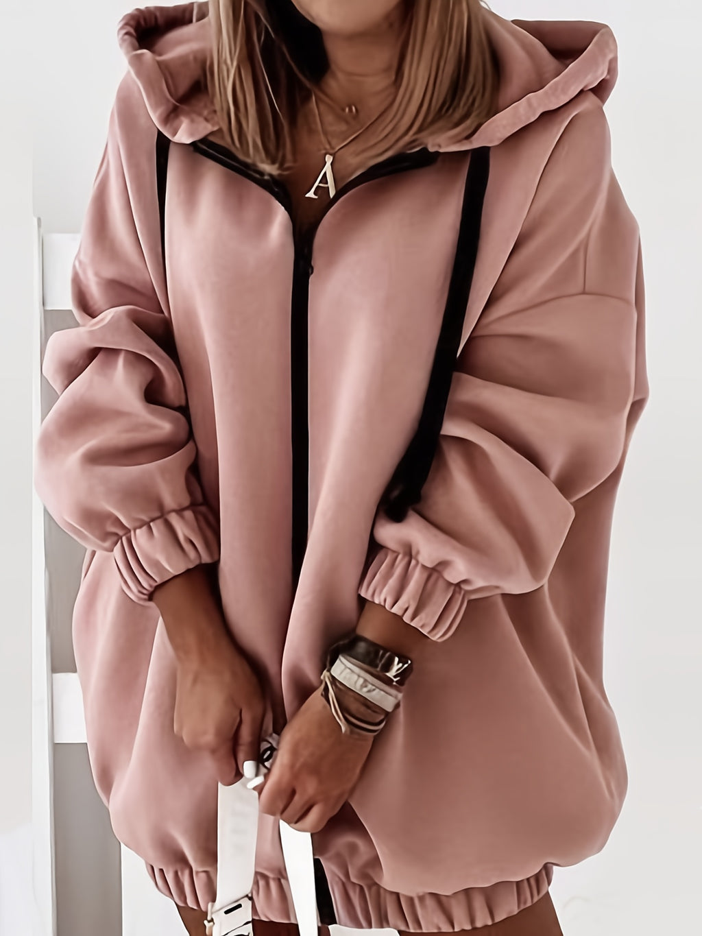 Base Layer Women's Fashion Women's Fashion Hoodie Women's Fashion Hoodie Women's Fashion Sweatshirt Sweatshirt Jacket Women's Outerwear Hooded Drawstring with Pockets Printed Sweatshirt Hoodie Autumn/Winter Style Niannian - Pink Color