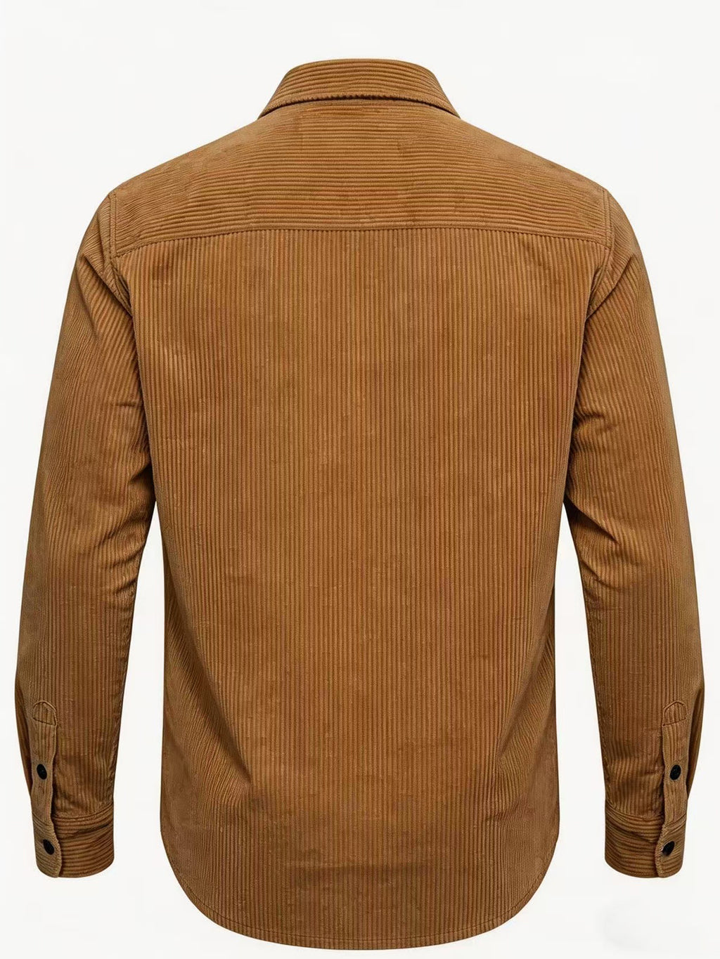 Men'S Fashion Versatile Casual Long-Sleeve Shirt, Multiple Colors Available, Pocket Design Corduroy Top Shirt Jacket - Coffee Color