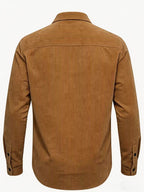 Men'S Fashion Versatile Casual Long-Sleeve Shirt, Multiple Colors Available, Pocket Design Corduroy Top Shirt Jacket - Coffee Color