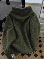 Autumn and Winter New Fleece Hoodie - Olive Green
