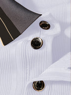 [Pearson OBM] Men'S Textured Jacquard Fabric Fashion Short Sleeve T-Shirt 3pcs Set, Suitable for Daily Casual Outings And Work Wear, Ideal Men'S Holiday Gift - White+Black+Coffee
