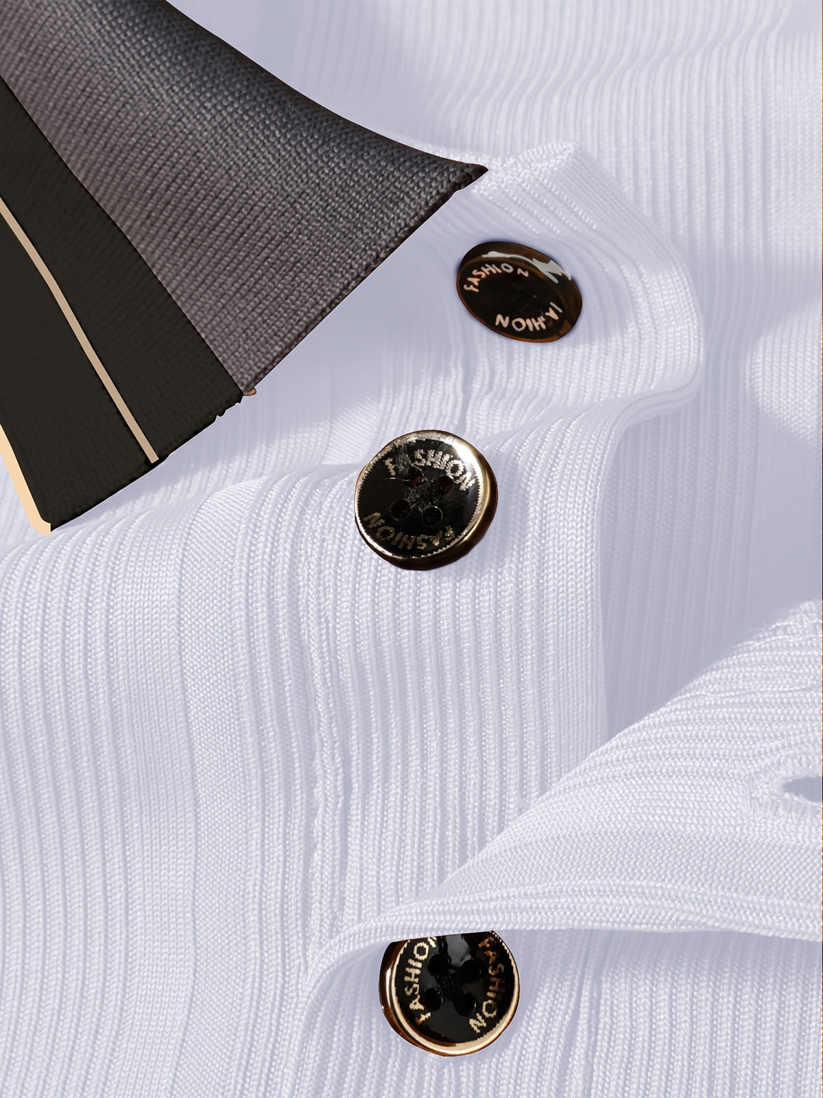 [Pearson OBM] Men'S Textured Jacquard Fabric Fashion Short Sleeve T-Shirt 3pcs Set, Suitable for Daily Casual Outings And Work Wear, Ideal Men'S Holiday Gift - White+Black+Coffee