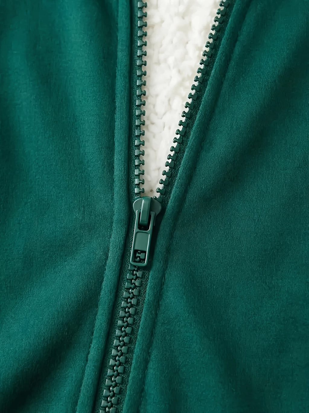 [Autumn Winter] Women'S Autumn Winter New Casual Warm Winter Fleece Hooded Sweatshirt Jacket - Malachite Green