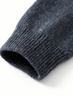 Men'S Faux Two-Piece Shirt Collar Knit Sweater, Commute Style Instant Shape, No Extra Prints, Texture-Driven Quality, Business Casual Dual Compatibility - SINBOS - Grey