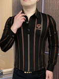 Men'S Light Luxury Long Sleeve Polo Shirt, Men'S Long Sleeve T-Shirt, Men'S Old Money Style - 10815 giant-15355 black