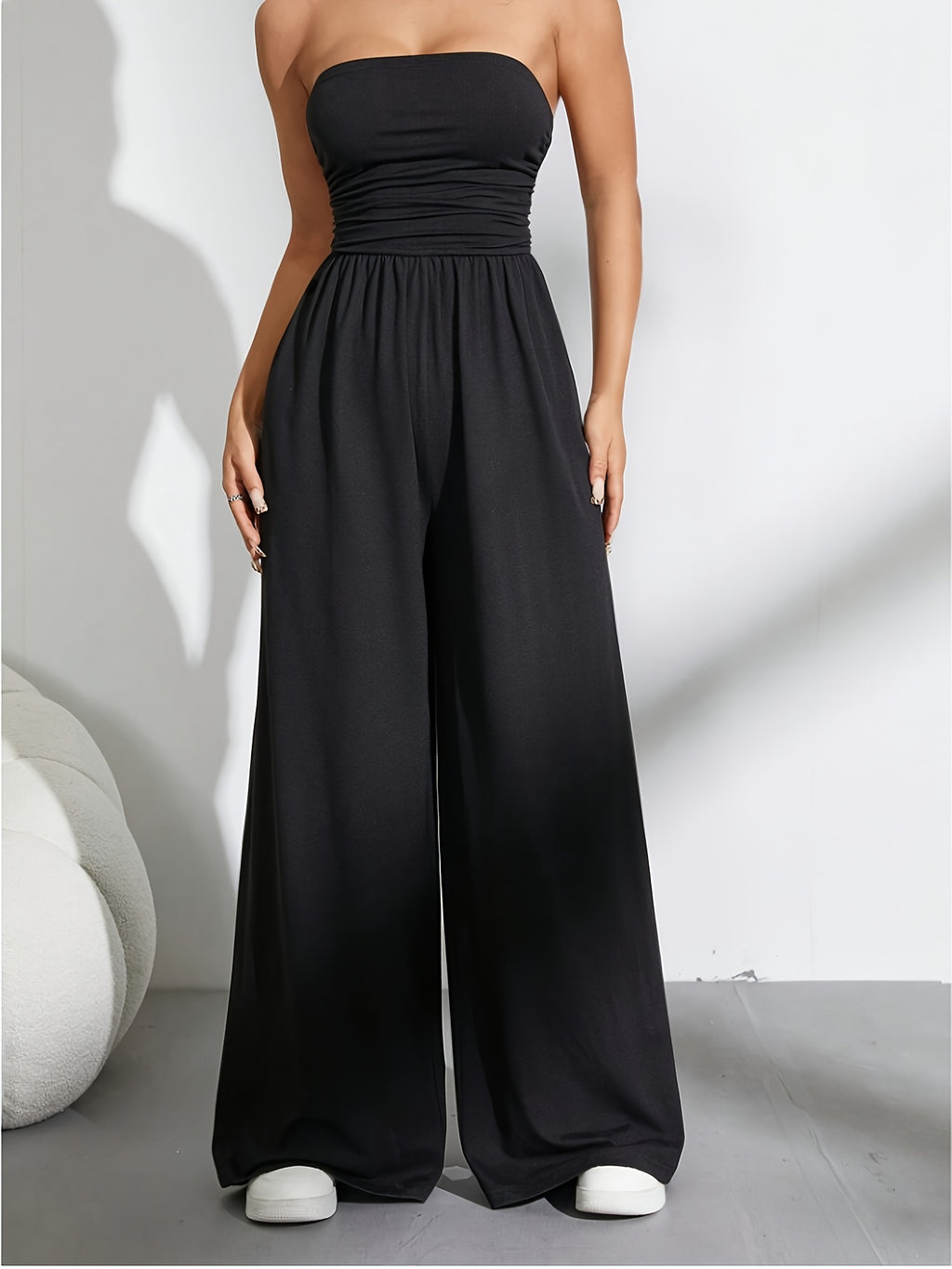 2025 Fashionable Temperament All-Match Jumpsuit - Black