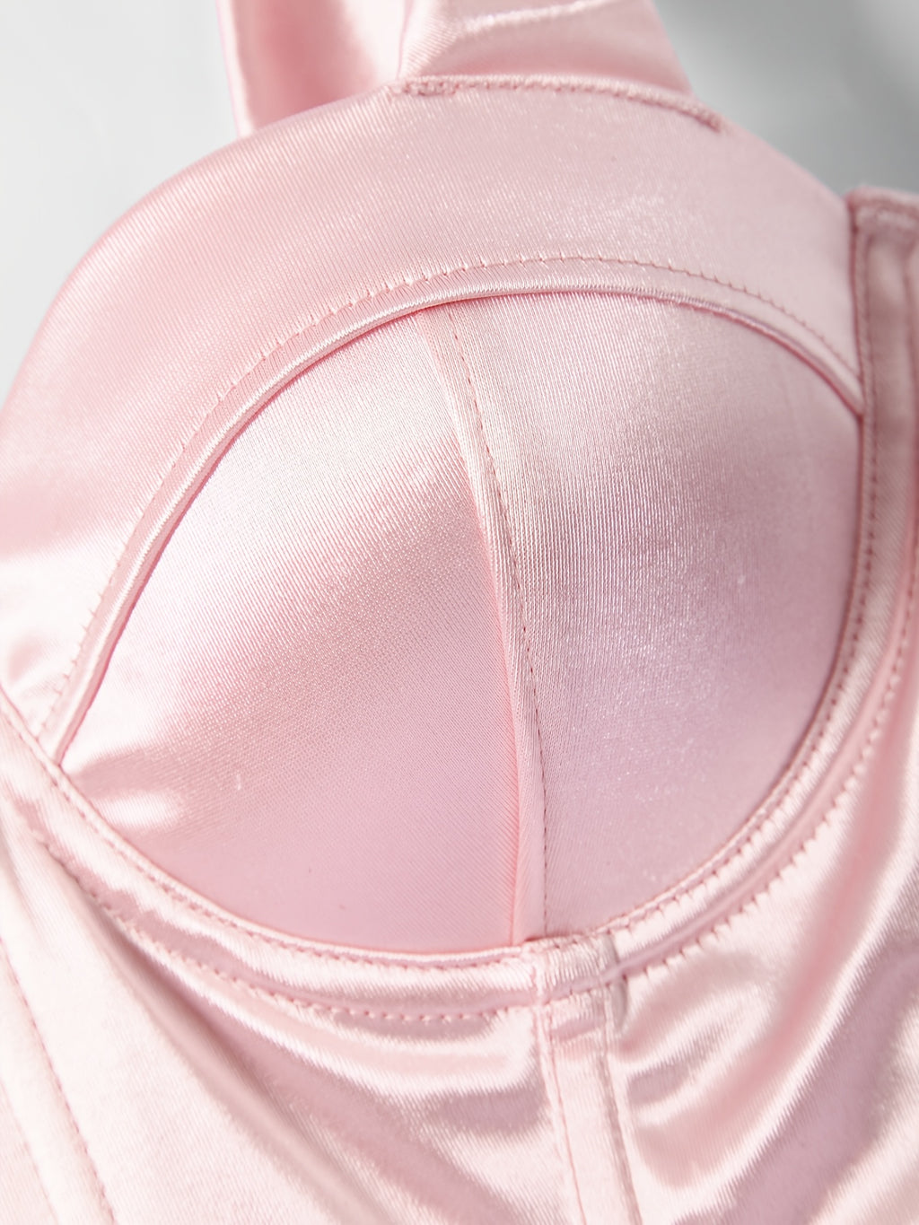 Summer Women's Elegant Bustier Top, Casual Satin Back Zipper Boned Slim Fit Camisole Top, Y2K Cute and Sexy Sleeveless Crop Top, New Vintage Luxury Body Shaping Corset, Women's Holiday Outfit, Suitable for Vacations, Parties, Weddings, Country Music - Pink