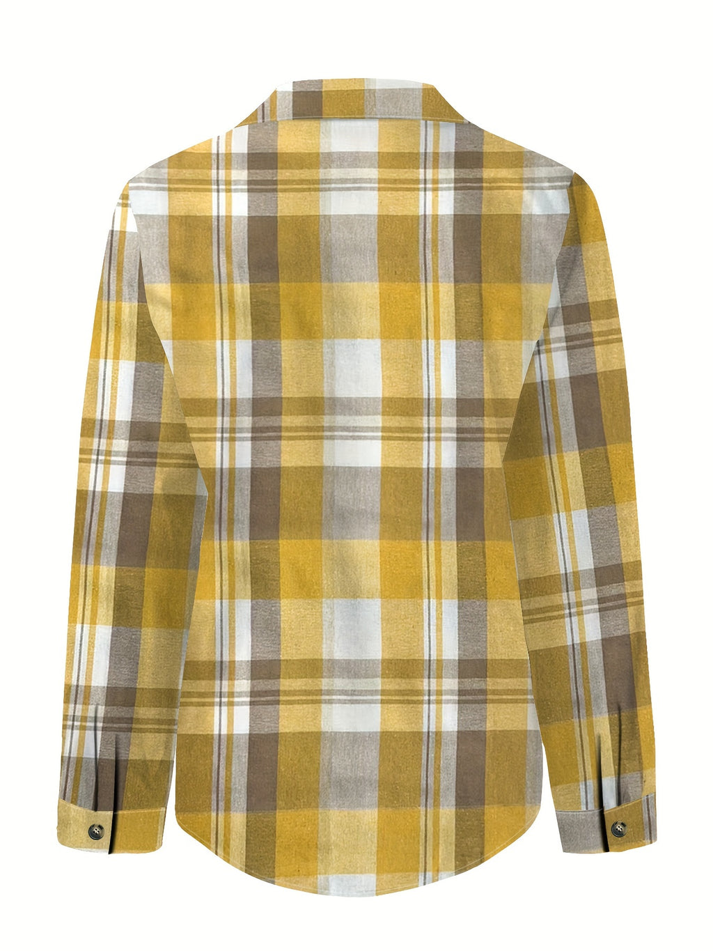 European and American New Casual Striped Plaid Shirt, Versatile Commuting Top - Mixed Color 3