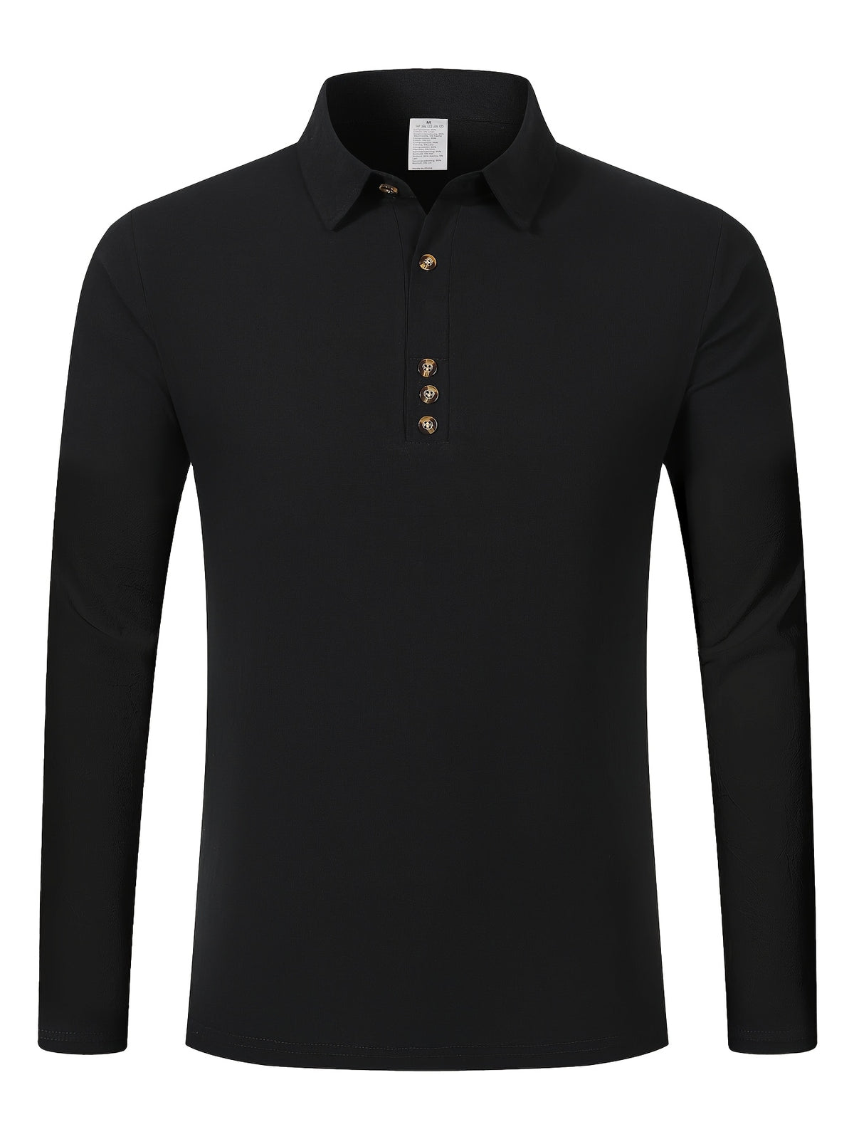 2pcs Set Men'S Autumn New Style Long Sleeve Shirt Suitable for Daily Wear - Navy Blue + Black