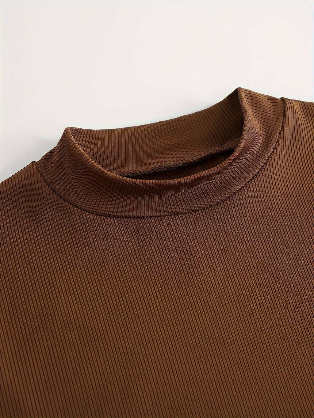 New Solid Color Long-Sleeve Fitted Bodysuit with Multiple Collars - Multicolor