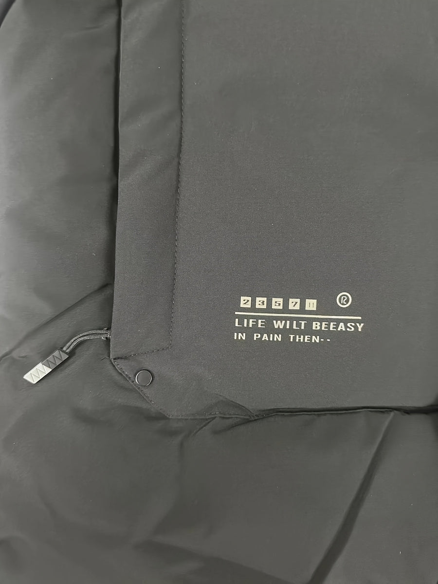 Men'S Winter Hooded Thick Jacket, Designed for Cold Seasons, Thick And Full Padding, Excellent Warmth Retention. Detachable Hood Design, One Coat Two Ways, Easily Switch Between Different Styles. Outerwear Made of High-Density Windproof Fabric - Coffee Color