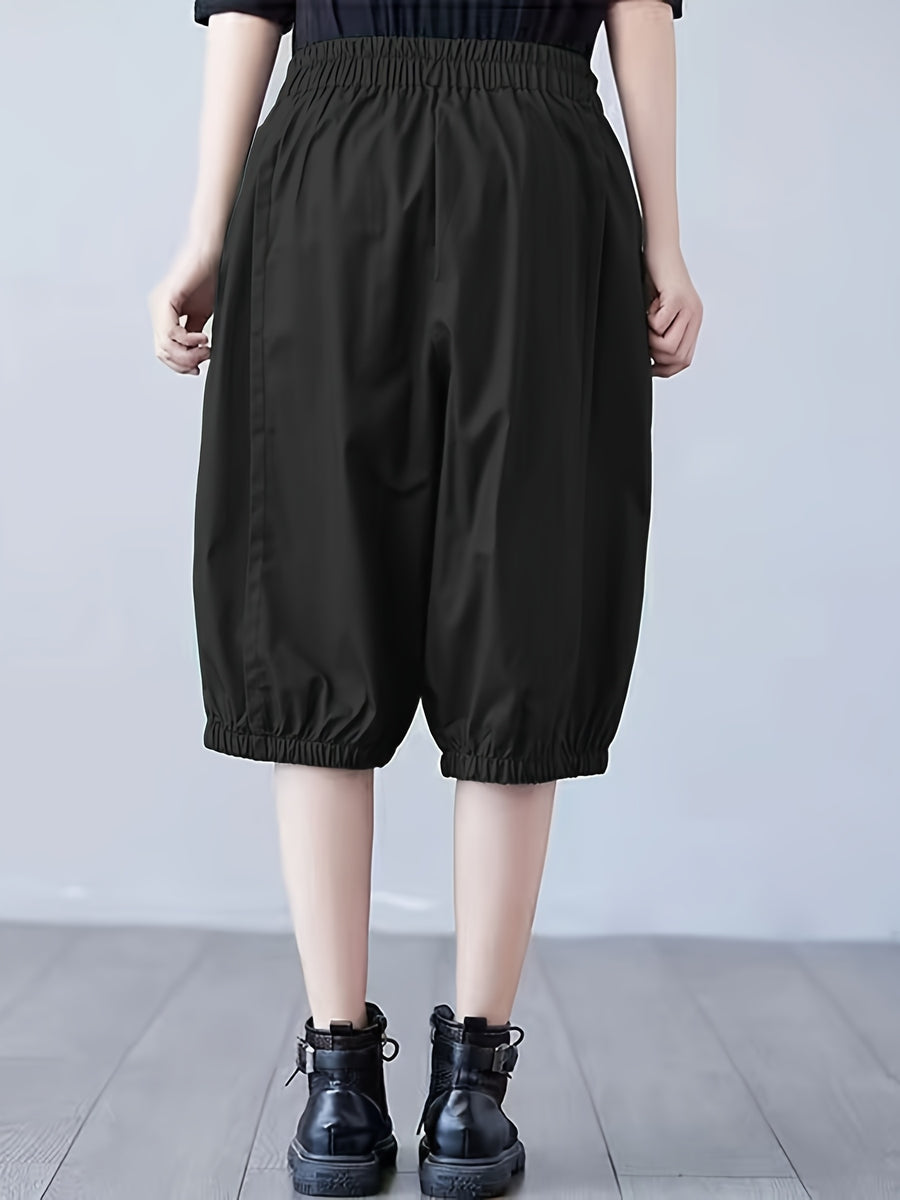 Women'S Loose-Fitting Harem Pants That Are Lightweight, Versatile, And Flattering, Perfect for a Stylish Look - Black