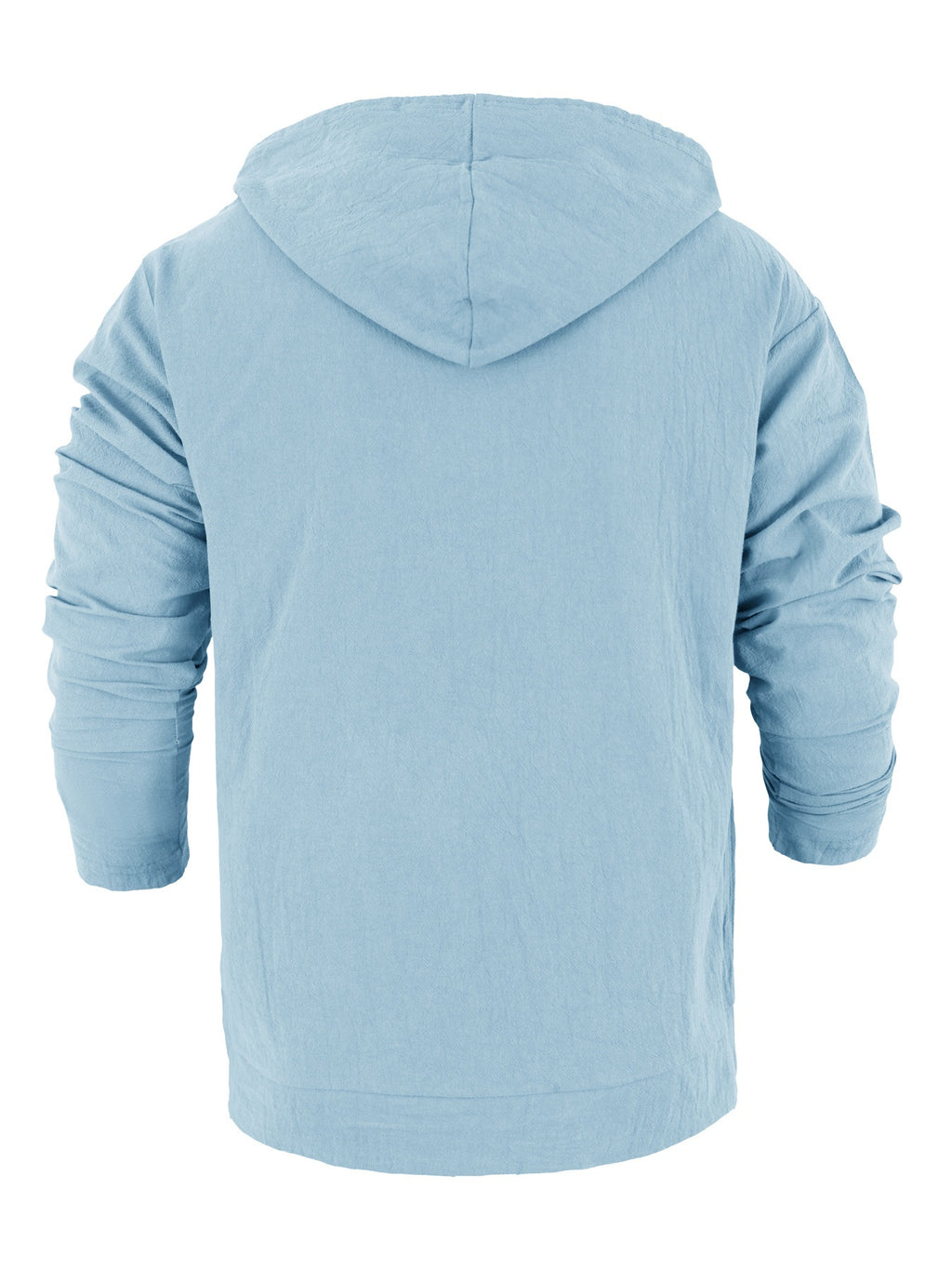 3pcs Men's Casual and Fashionable Hoodies, Made of Linen Material, Suitable for Outdoor Leisure, Adjustable Drawstring Hoodies, the First Choice Men's Tops in Spring and Autumn - Light Blue + Khaki + Army Green