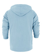 3pcs Men's Casual and Fashionable Hoodies, Made of Linen Material, Suitable for Outdoor Leisure, Adjustable Drawstring Hoodies, the First Choice Men's Tops in Spring and Autumn - Light Blue + Khaki + Army Green