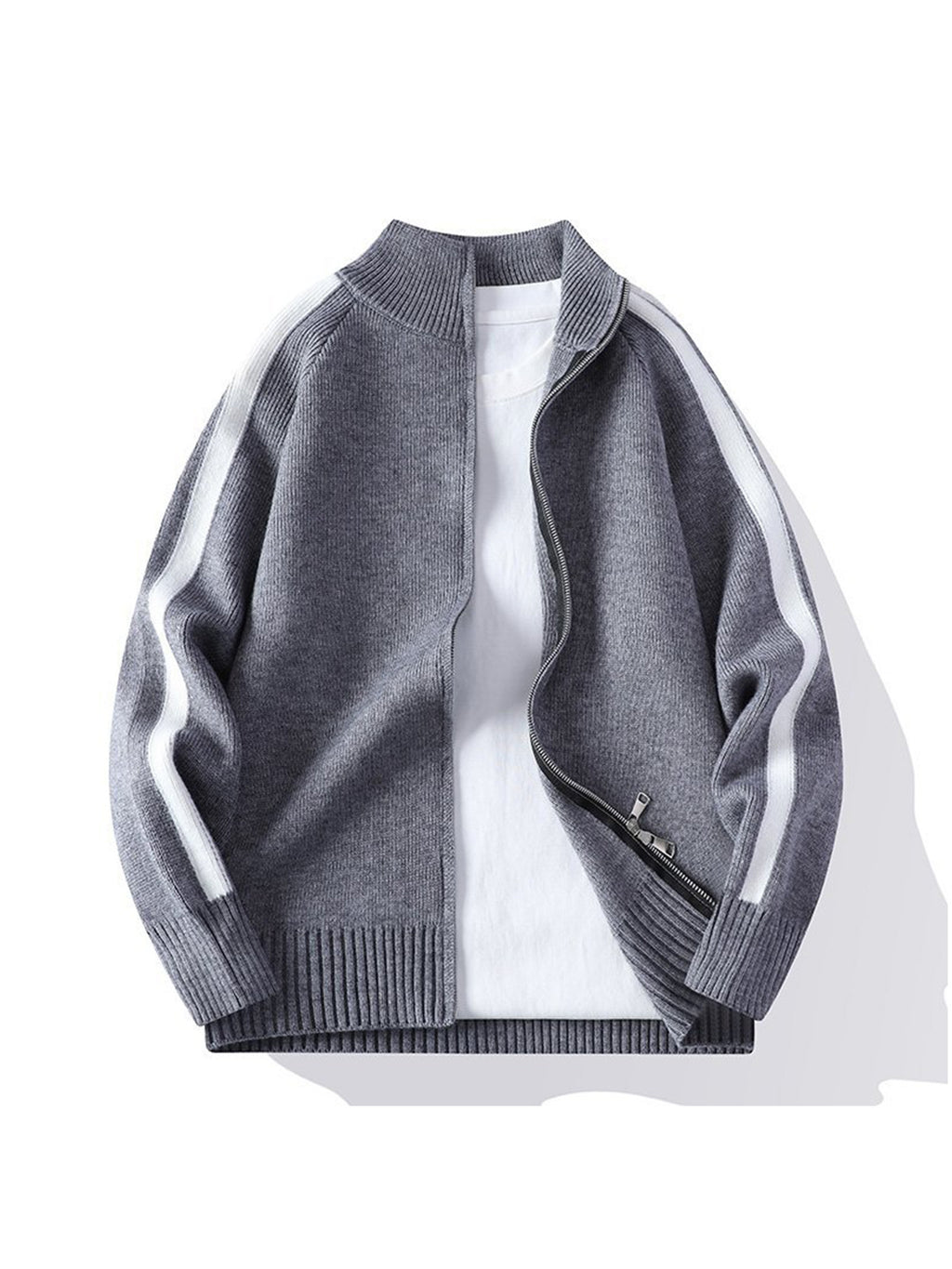 2026 Autumn Fashion Knit Cardigan Long Sleeve Sweater, 486 Apparel - Grey