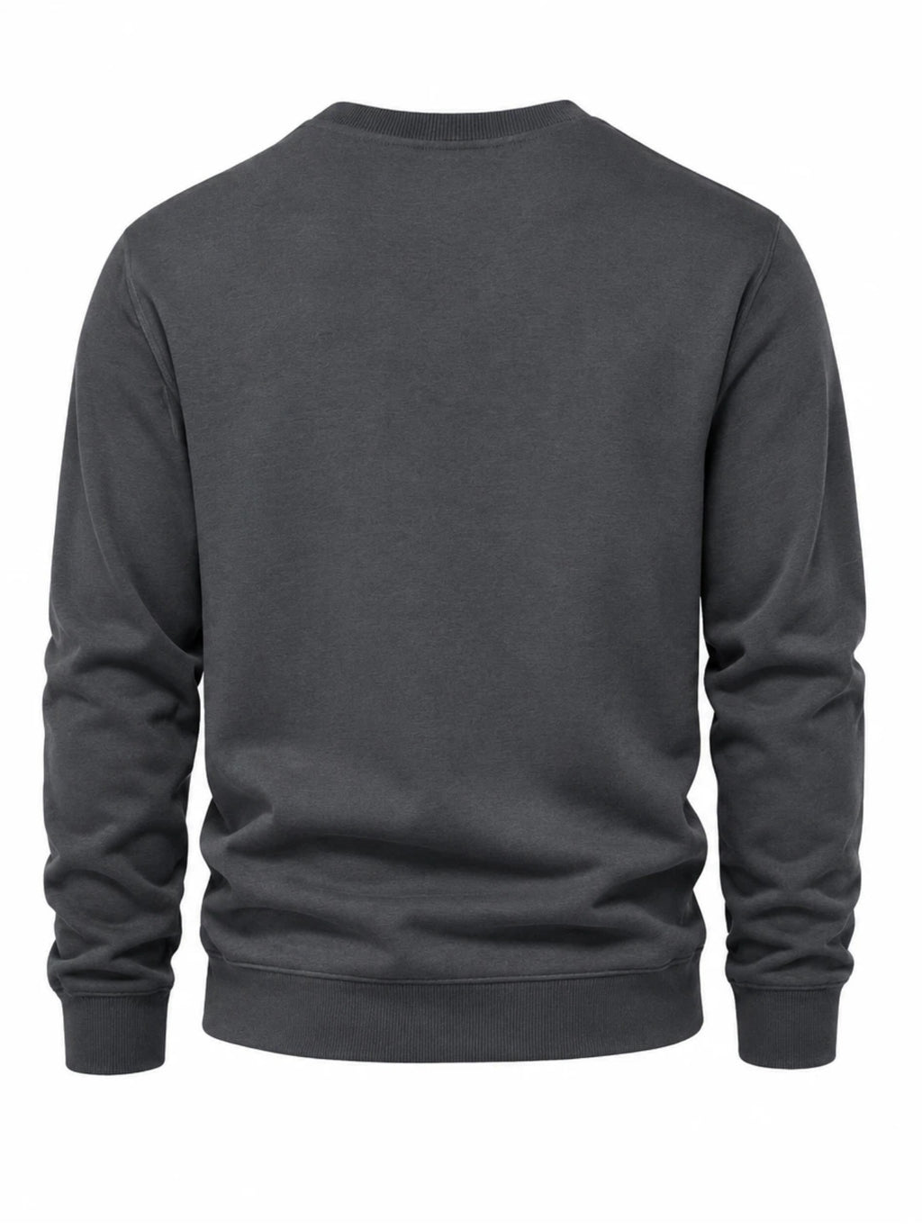 [Villa Le Water OBM] 3pcs Men'S New Trendy Round Neck Sweatshirt, Casual Daily Round Neck, Men'S Top, Breathable Fabric, Fitted Fabric, Casual Long Sleeve Round Neck Drop Shoulder Loose - Steel