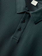 New Fabric Men'S Top, Printed Polo Shirt with Pleat-Press Craft, Premium Summer Sports-Casual Short-Sleeve Solid-Color T-Shirt, Half-Sleeve Top, Ideal for Golf, Fishing, Basketball, Fitness, And Beach Occasions - Green