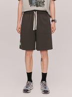 NO ONE ELSE Elastic Waist Drawstring Casual Shorts Unisex 2026 Summer New Label Shorts - Deep Gray