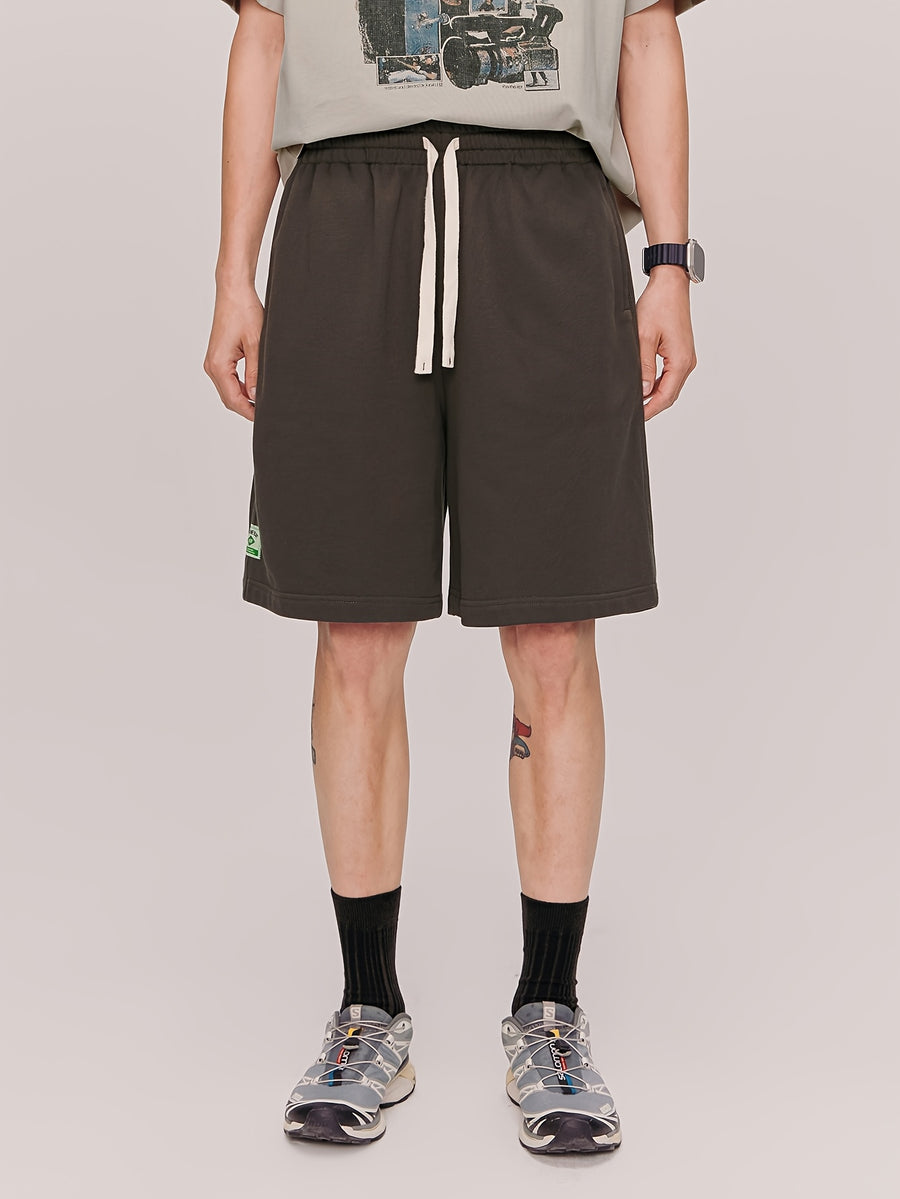 NO ONE ELSE Elastic Waist Drawstring Casual Shorts Unisex 2026 Summer New Label Shorts - Deep Gray