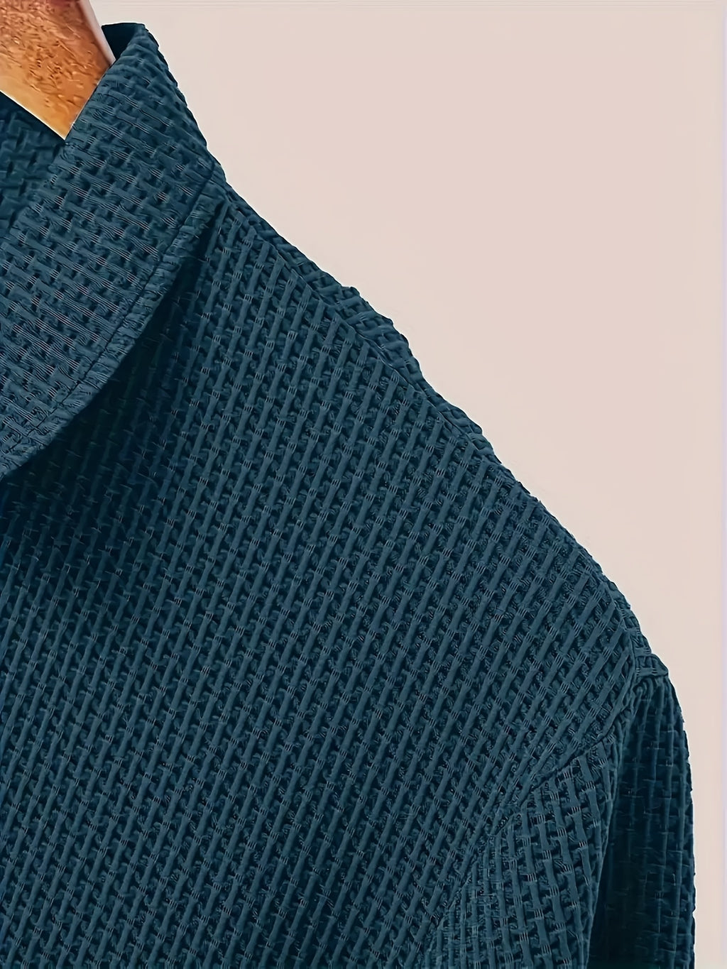 Men's Solid-color Polo Shirt with a Contrasting Button Placket Featuring a Light Business Style Design. The Fabric Is Breathable and Comfortable, Keeping You Cool in Summer. Perfect for Everyday Casual Wear and Outings, Available in Multiple Colors. - Navy Color