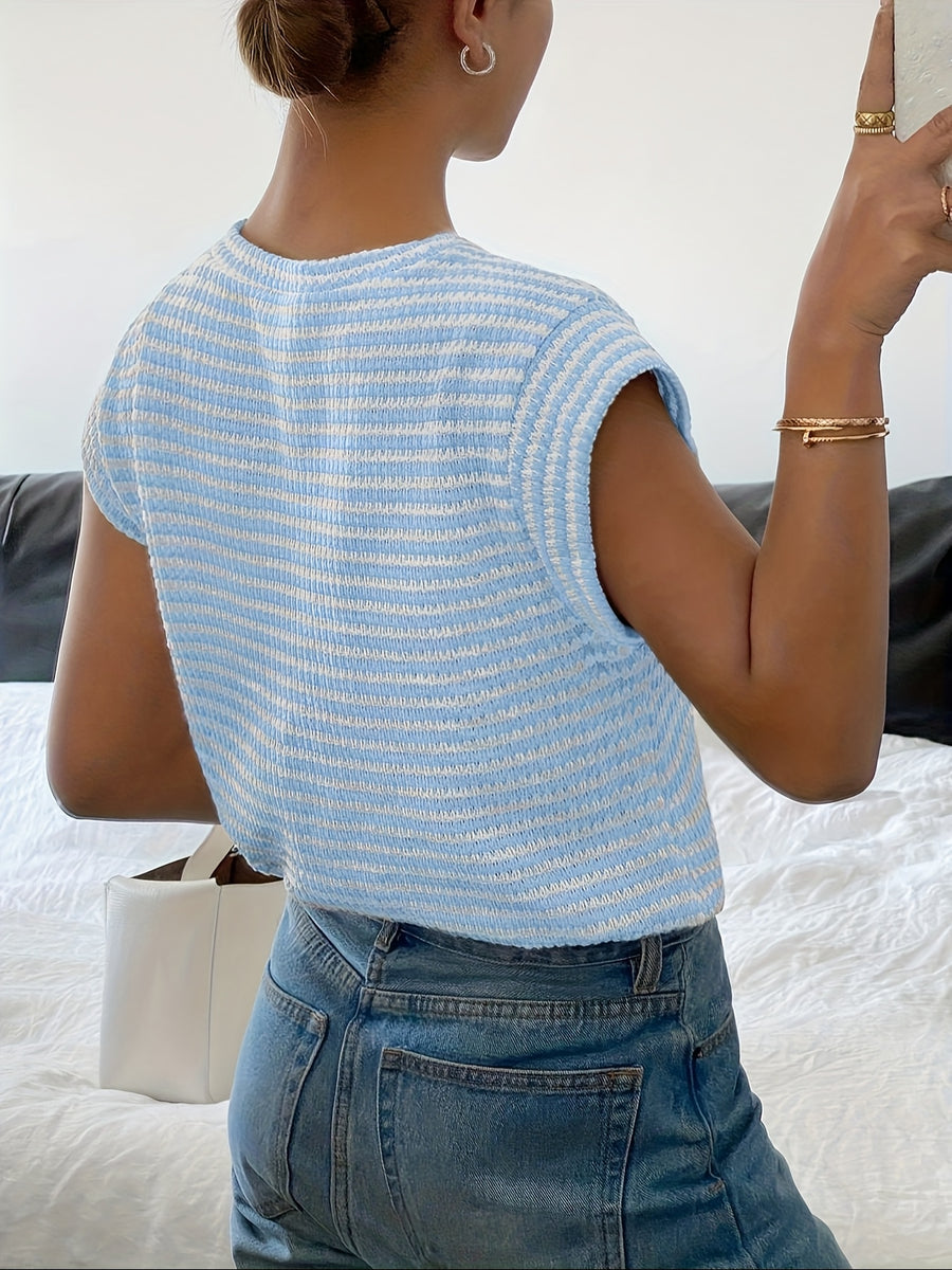 Fresh and Stylish Women's T-Shirt - Light Blue